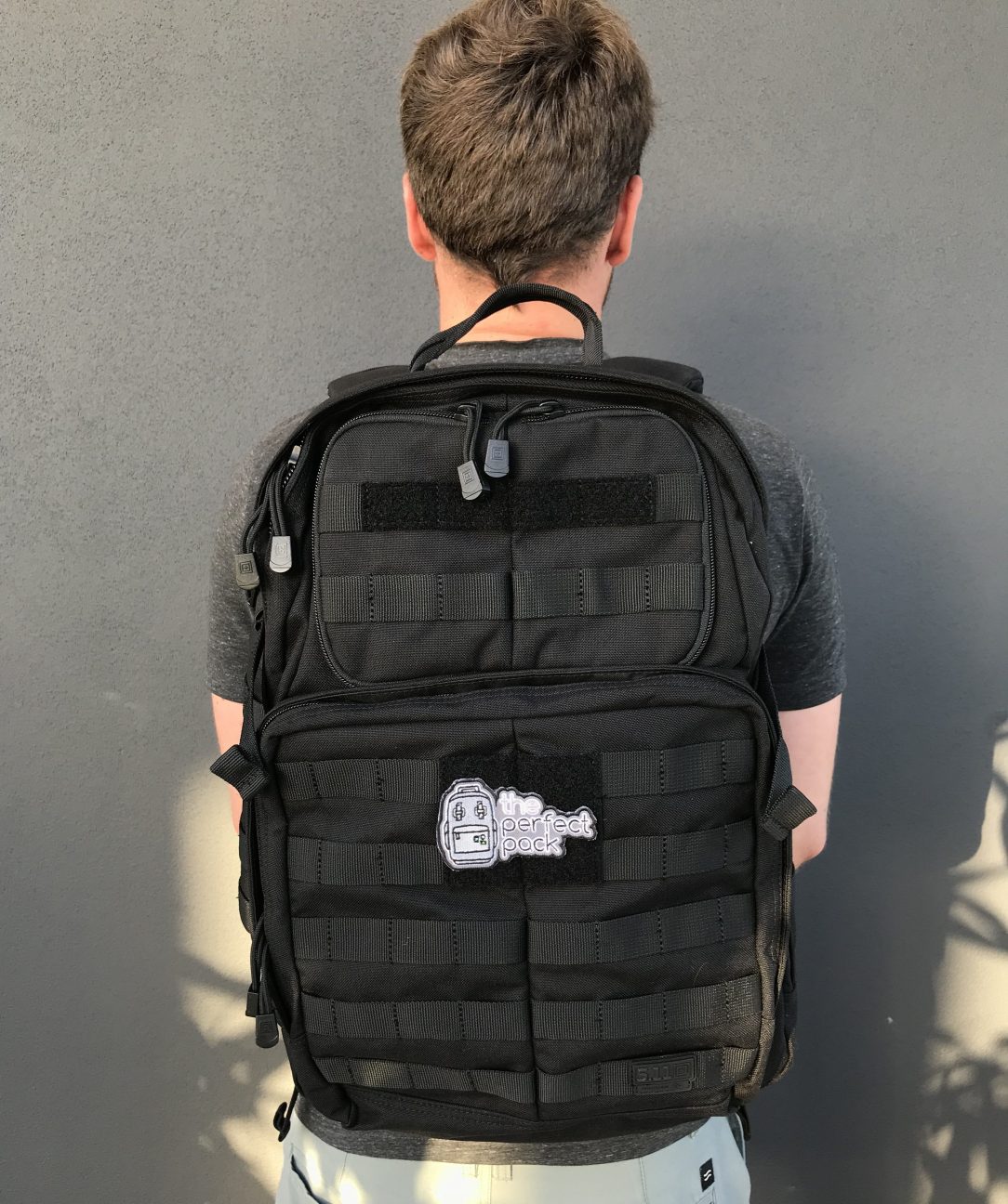 5.11 Rush 24 backpack review on body