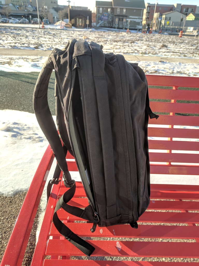 EVERGOODS Civic Panel Loader 24 backpack review side handle