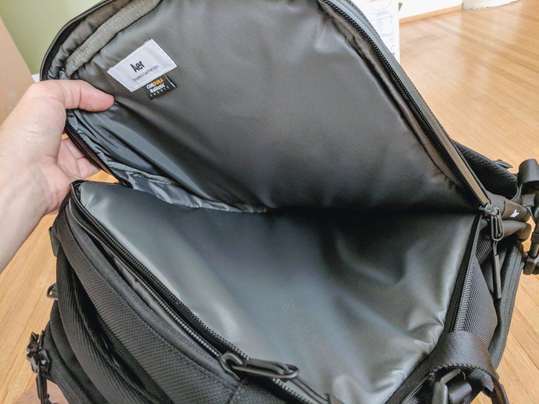 Aer Travel Pack 2 backpack review laptop compartment empty