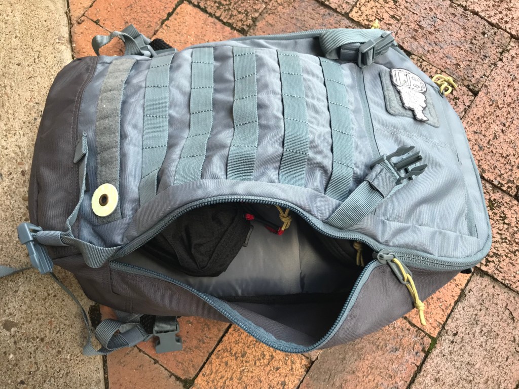 5.11 Quad Zip Pack Side Zip open main compartment access