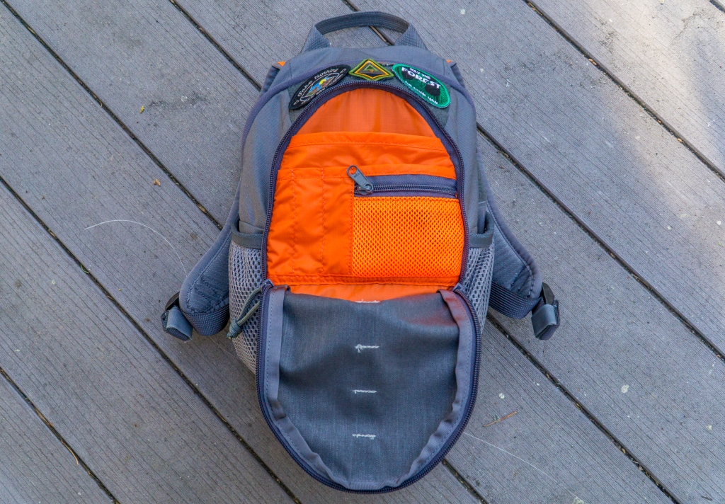 Cub Cubs Cub Ruck kids backpack review organizer admin section orange lining wolf gray interior view