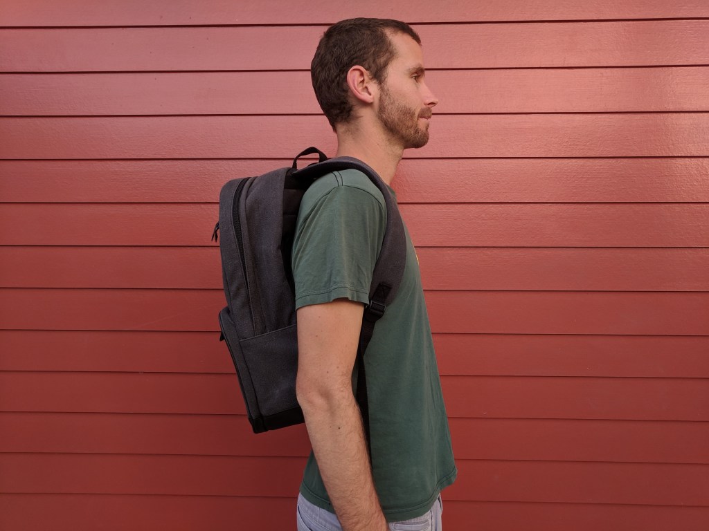 Hex brand signal supply pack backpack review side view on body wearer