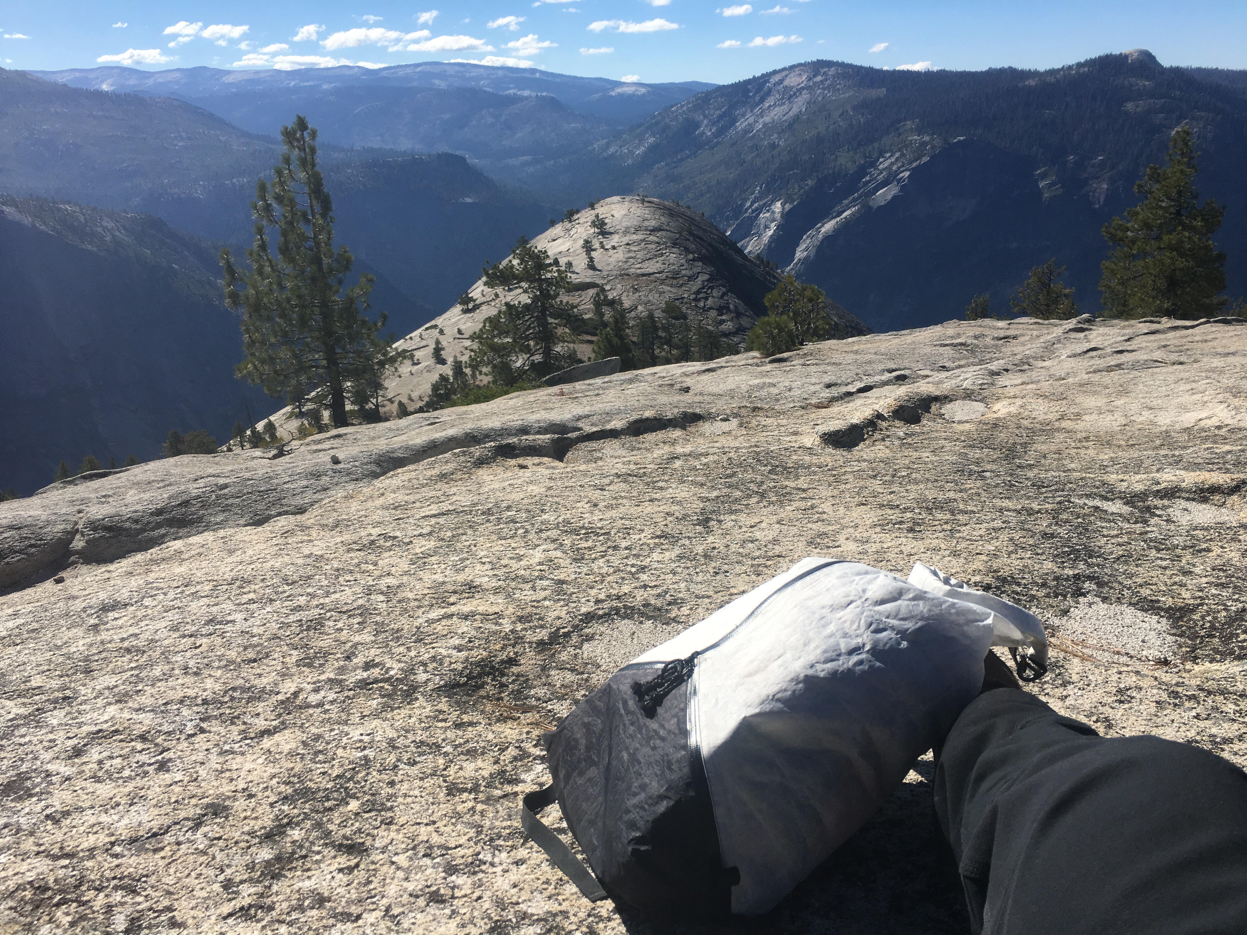 dyborg gear interview Q&A white tri zip rolltop backpack top of mountain