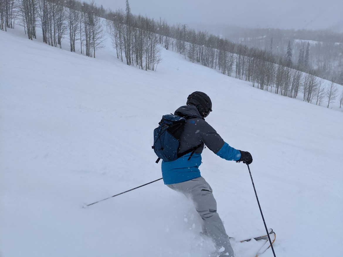 Hill People Gear Junction Review skiing teal