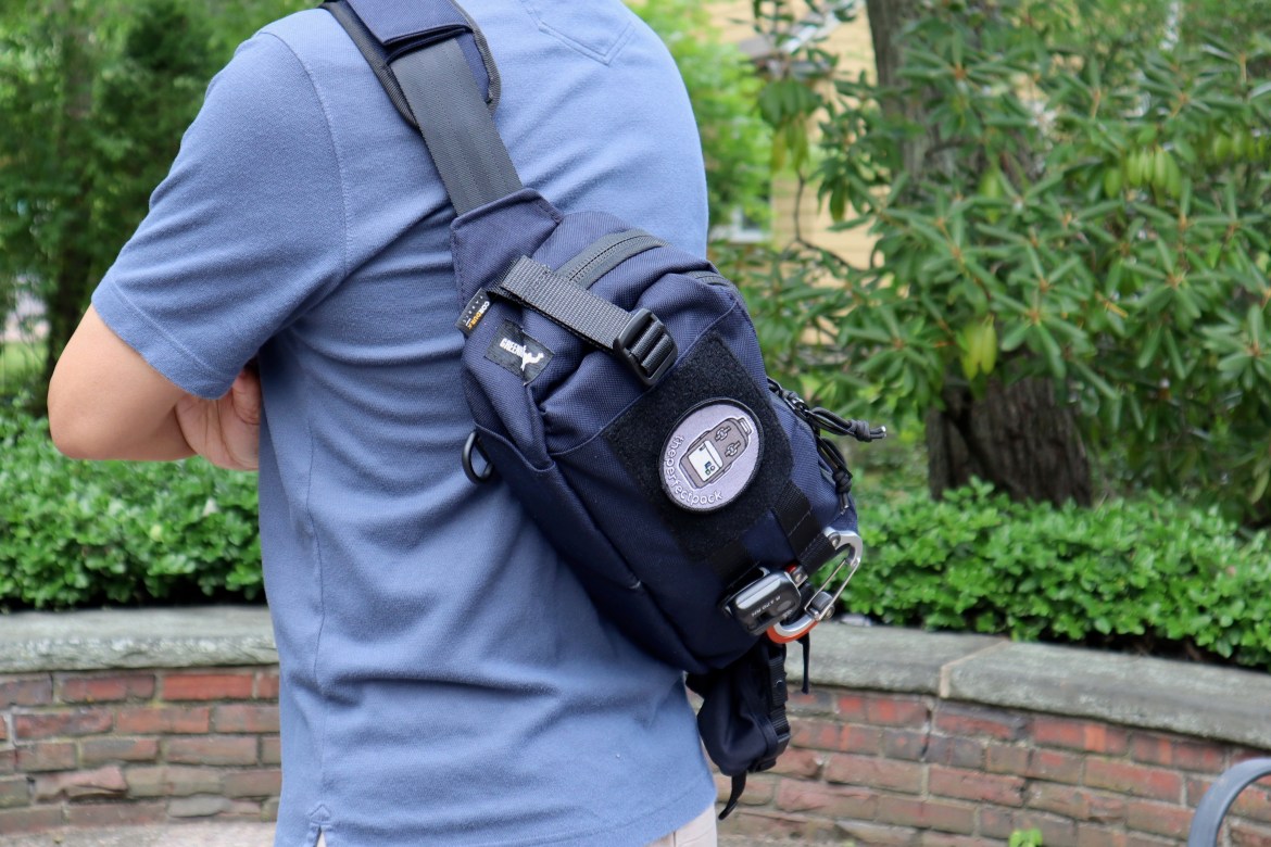 Greenroom136 Metrorunner tactical review wearing on back with patch