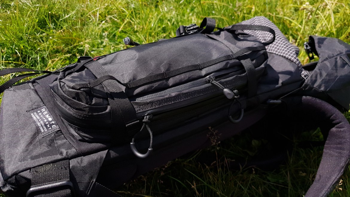 Remote Equipment Charlie 25 backpack org kit side mounted quick access pocket zip pulls daisy chain xpac fabric