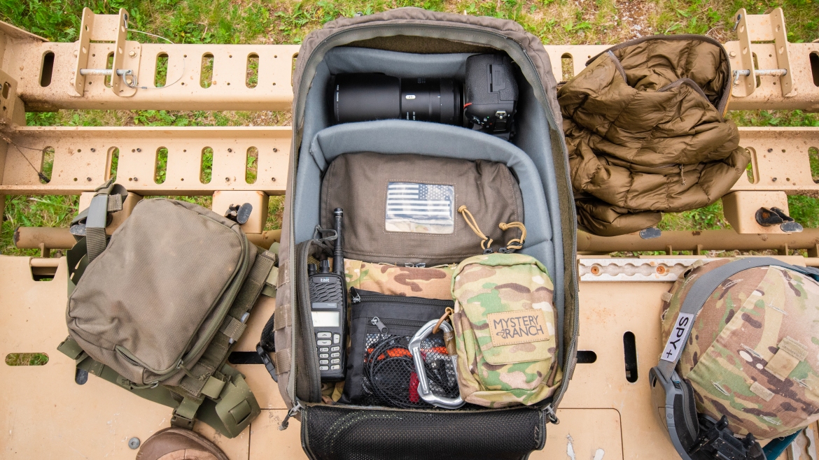 LBX Titan backpack review photo gear padded insert mystery ranch military pouches interior view