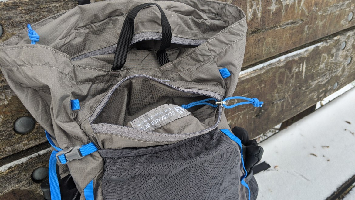 Gossamer Gear Vagabond Series Review front pocket packable