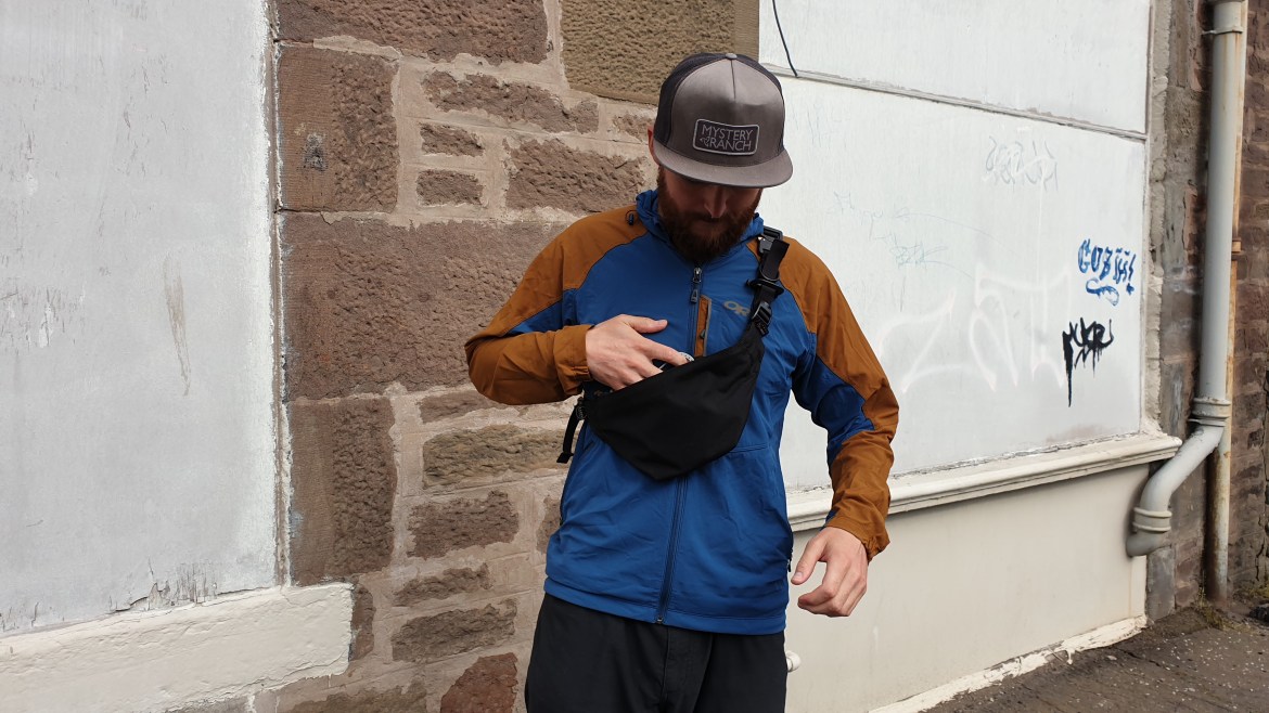 Earth Workshop moonrock waistpack sling bag review black crossbody edc pack on chest