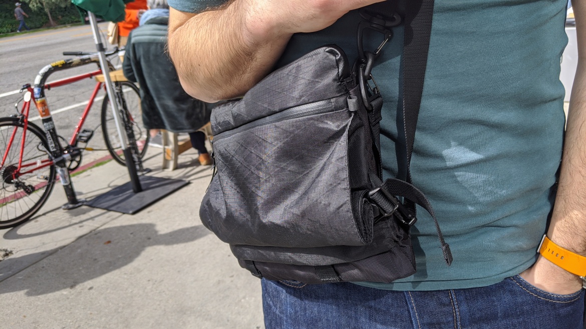 Code of Bell Annex Liner Review wearing bag on side rolltop